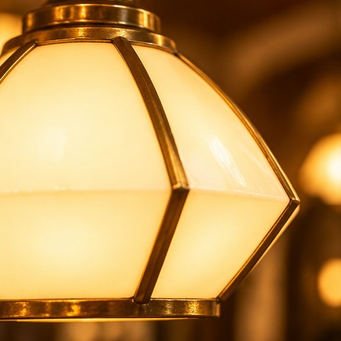 Opaline glas van de lamp, detail